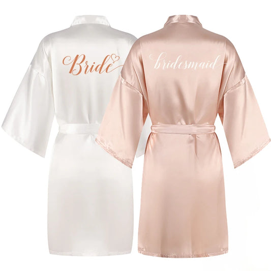 Champagne bathrobe  satin-silk